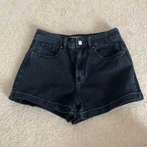 Pacsun Black Denim Mom Shorts